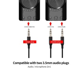 Resim Daytona A4677 USB 2.0 Ses Kartı 7.1 Kanallı Pc ve Laptop Için Pubg Oyun Harici Ses Kartı 3.5mm-Kulaklıkla Tak ve Çalıştır Mikrofon Jakları Ses Kontrolü Mikrofon Oyunları Ses Efekti Yükseltme Adaptörü 