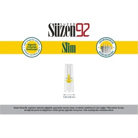 Resim Süzen 92 270 Slim Sigara Filtresi Ağızlık + 30 Ultra Slim Adaptör Ekonomik Paket 