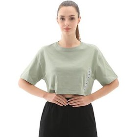 Resim Skechers W Crop Fit Graphic Tee Kadın T-Shirt Yeşil 
