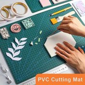 Resim Yeşil Çok Amaçlı Kendinden Onarımlı Kesme Matı, 0.9 mm Kalınlıkta, Kaymaz, Dayanıklı, DIY, Kağıt Kesimi ve El İşleri için Uygun, Çeşitli Sanat ve Kumaş Aktiviteleri İçin, Plastik Malzeme 