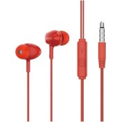 Resim Sunix Stereo Mikrofonlu 3.5mm Kulak Içi Kablolu Kulaklık Kırmızı Sx-16 