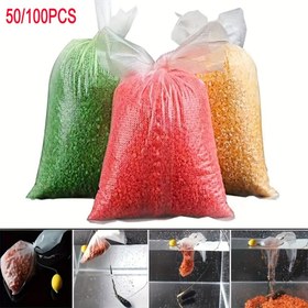 Resim 50/100 Adet PVA Suyla Çözünebilir Yem Torbaları, Sazan Balıkçılığı Ekipman Seti için Katı Yemler 
