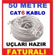 Resim EYEPC 50 Mt 50 Metre Cat 6 Internet Kablosu Bakir Kablo 