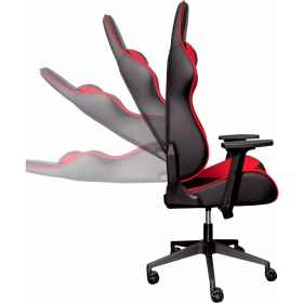 Resim Rampage KL-R56 3D Kol,Tam Dökme Süngerli Siyah/Kırmızı Oyuncu Koltuğu 