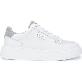 Resim Tamer Tanca Erkek Hakiki Deri Beyaz Sneakers & Spor Ayakkabı 352 22059 Erk Ayk Y25 Byz Dr/grı Suet Beyaz - Gri 