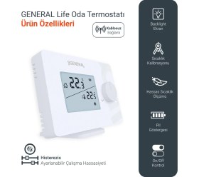 Resim General Life Mitra HT260S Rf Kablosuz Oda Termostatı 