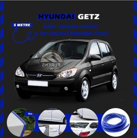 Resim Hyundai Getz Oto Araç Kapı Koruma Fitili 5 Metre Parlak Mavi Renk 