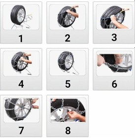 Resim Oto Lastik Kar Zinciri 225/40/r19 4x4 Tipi Takmatik Kolay Montaj Binek Suv Minibüs 10 CM 