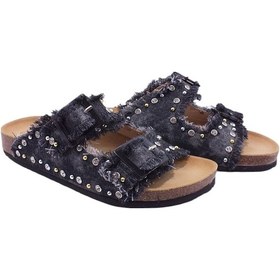 Resim Zımbalı Taşlı Mantar Terlik Kalıbı 1 Numara Küçüktür Siyah 