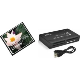 Resim Sandisk Kingston 2 GB Compact Flash Hafıza Kartı +Usb 2.0 Kart Okuyucu 
