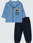 Resim Batman Erkek Bebek Pijama Takımı 6-18 Ay Açık İndigo Açık İndigo 