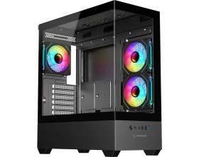 Resim Rampage Calıbre 3*12CM Rgb Fan 750W 80 Plus Bronze Siyah 1*usb 3.0 2*usb 2.0 Gaming Bilgisayar Kasası 