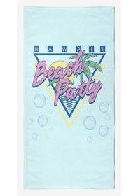 Resim BEACH PARTY Dijital Baskılı 75x150 Cm Plaj Havlusu Açık Mavi 
