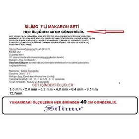 Resim Makaron Isı İle Daralan Kablo Seti 7 Adet 40 Cm Kablo Tamir Kiti 
