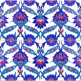 Resim Armada Çini 20x20 Cm Ac 30 Iznik Desenli Kütahya Çini Karo Seramik 