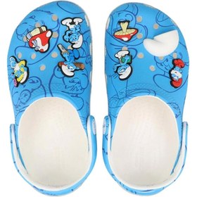 Resim Crocs 210821-90H Smurfs Classic Clog K &amp;Ccedil;ocuk Terlik Mavi 