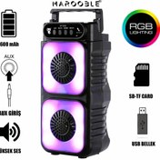 Resim Zore RGB Işıklı Yüksek Ses Kalitesi BT/SD KART/USB BELLEK Okuyuculu Çift Hoparlör Taşınabilir Speaker 6'' 