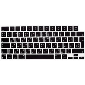 Resim MacBook Air Pro 14" A2681 A2941 A2442 A2485 A2992 A2991 Rusça Baskı Klavye Kılıfı 