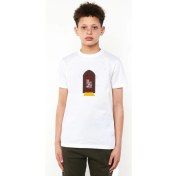 Resim Qivi The Haunting Of Hill House Door Baskılı Unisex Çocuk Beyaz Tshirt 