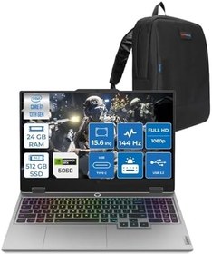 Resim Lenovo LOQ 15IRX10 Intel Core i7 13650HX 24GB Ddr5 512GB SSD RTX5060 8GB 100W Freedos 15.6" FHD (1920x1080) IPS 300nits 144Hz 100% sRGB Taşınabilir Bilgisayar 83JE00J5TRF07 + Zetta Çanta 