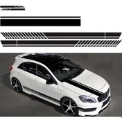 Resim Sones D-936 Şerit Desenli Araba Modifiyeli Dekoratif Etiket Siyah 