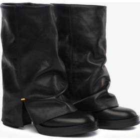 Resim Kadın Siyah Hakiki Deri Topuklu Bot 5k2ub35290 7961 Sıyah 