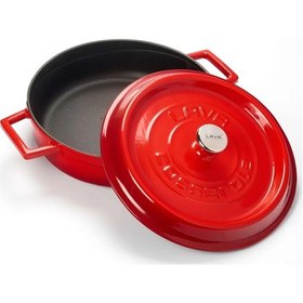 Resim Lava Döküm Çok Amaçlı Yayvan Tencere. Trendy Serisi Çap Ø 28cm. 