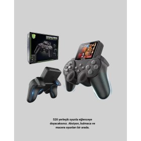 Resim Butik Bfs 500 Dahili Oyunlu Taşınabilir Retro El Konsolu-2.4 Inç Renkli Ekranlı 