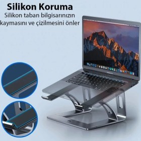 Resim Hobilinka Ally Mc LS653 Premium Ergonomik Alüminyum Laptop-Bilgisayar STANDI-(5775) 