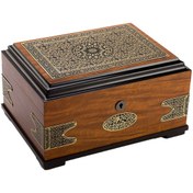 Resim Lubinski Authentic Cedar Tepsili Puro Kutusu Humidor Koyu Kahve 80s 