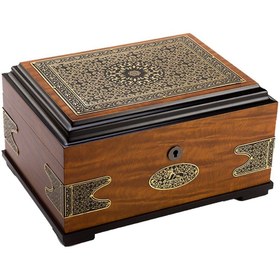 Resim Lubinski Authentic Cedar Tepsili Puro Kutusu Humidor Koyu Kahve 80s 