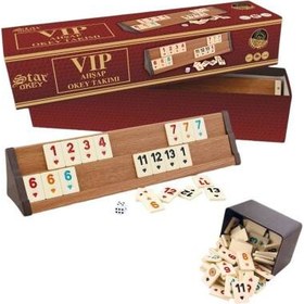 Resim Star Okey Vip Ahşap Okey Takımı 
