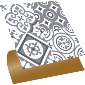 Resim Kendinden Yapışkanlı Mutfak Kaplama Geometrik 010 Karma Desenli Pvc Karo 30X30 cm (33 Adet) 3m2 