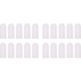 Resim Kosona Silikon Kapaklar Sprey Kalem Şişeleri İçin, 20 Adet/ Paket, Saydam Beyaz, 1.7x0.45cm Boyutlu Hermetik Kapama 