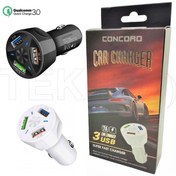 Resim 7A QC 3 USB Hızlı Araç Şarj Cihazı Concord C-769 