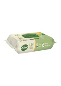 Resim Sleepy Islak Havlu Mendil Doğal Organik Pamuklu 50 Yaprak Plastik Kapaklı (9 Lu Set) 