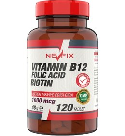 Resim Nevfix B12 Folic Acid&Biotin 120 Tablet 