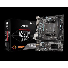 Resim MSI A320m-a Pro Ddr4 3200mhz 1xhdmı 1xdvı Usb 3.2 Matx Am4 