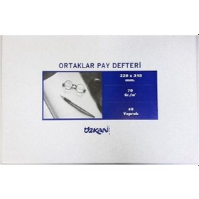 Resim Özkan Ortaklar Pay Defteri Karton Kapak 40 Yaprak 