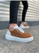 Resim Jy010 Cloud Bağcıklı Süet Erkek Günlük Sneaker Ayakkabı Sbt - Taba/beyaz Taba 