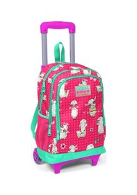 Resim Coral High Kids Neon Mercan Su Yeşili Alpaka Desenli Çekçekli 3'lü Çanta Seti Set0123364 