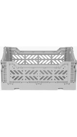 Resim Aykasa 261710 Minibox Gri Katlanabilir Kasa 26 x 17 x 10 cm Dayanıklı ve Fonksiyonel Depolama 