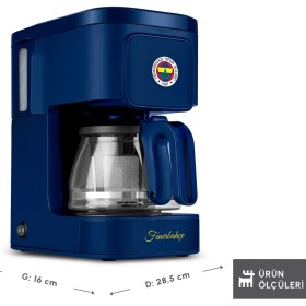 Resim Karaca Just Coffee Aroma 2 In 1 Fenerbahçe Lisanslı Filtre Kahve ve Çay Demleme Makinesi 5 Fincan Kapasite 