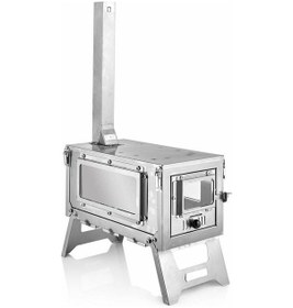 Resim Paslanmaz Çelik Mini Katlanır Kamp Sobası 