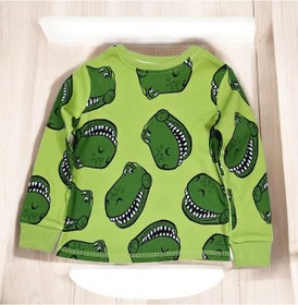 Resim Trex Çocuk Pijama Takımı Yeşil 