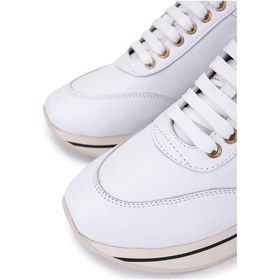 Resim Tamer Tanca Kadın Hakiki Deri Krem Sneakers & Spor Ayakkabı 