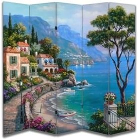 Resim Manzara Temalı Özel Tasarım Paravan Room Divider PRV1310, 180 x 180 