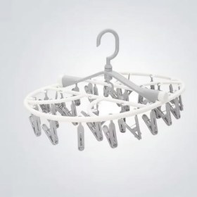 Resim 20 Mandallı Çamaşır Kurutma Askılığı, Katlanır, Portatif, 