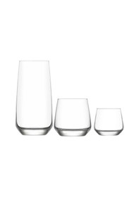 Resim Lav Lal Bardak Çeyiz Seti 18 Parça Meşrubat Su Bardak Takımı 