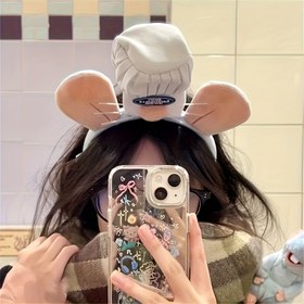 Resim Disney Ratatouille Şef Bandı - Kadınlar için Sevimli Fare Kulaklı Saç Aksesuarı, Yumuşak Pembe ve Gri Tasarım, Sevgililer Günü, Cosplay veya Fotoğraf Hediyeleri İçin Mükemmel 